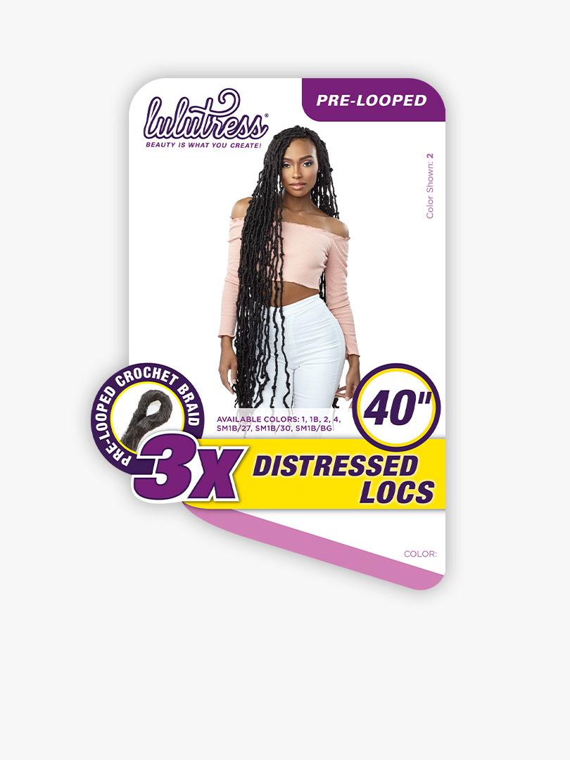 3X DISTRESSED LOCS 40″